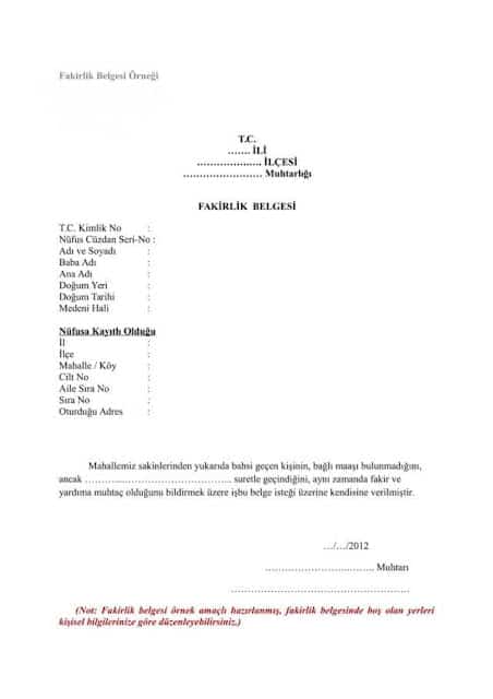 Fakirlik Belgesi Nedir, Nereden Ve Nasıl Alınır? Fakirlik Belgesi Nedir, Nereden Ve Nasıl Alınır?