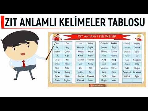 eş anlamlı kelimeler tablosu