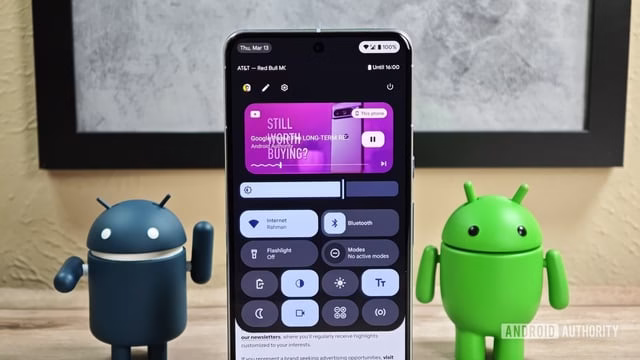 Android telefon hızlı ayarlar ekranı